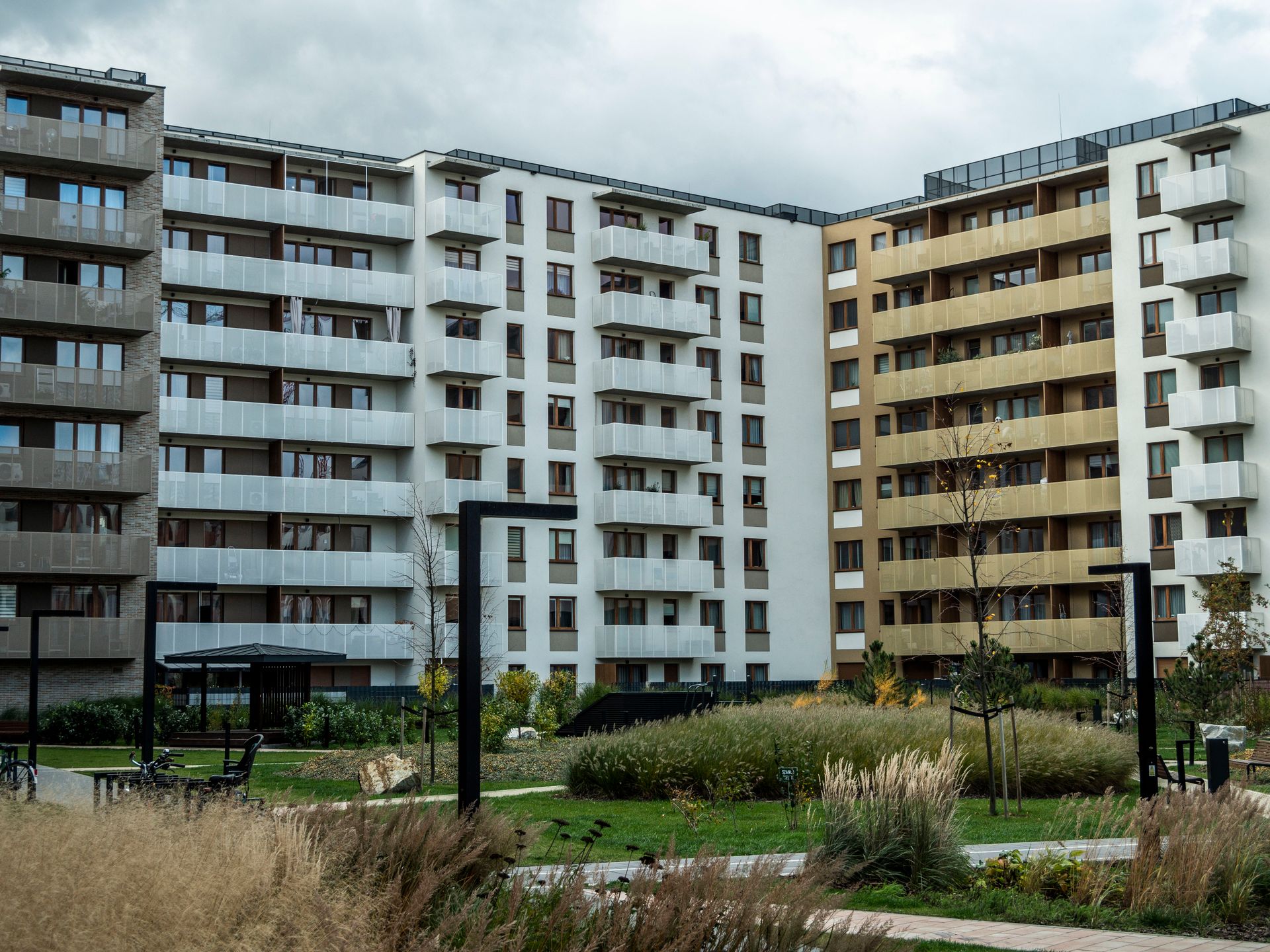 Modern apartment building